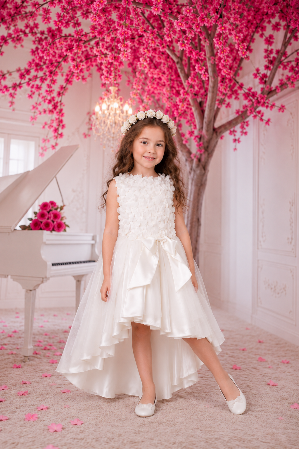 Enchanted Blossom Waterfall Dress