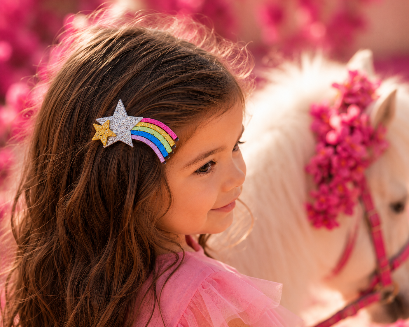 Rainbow Unicorn Sparkle Clips
